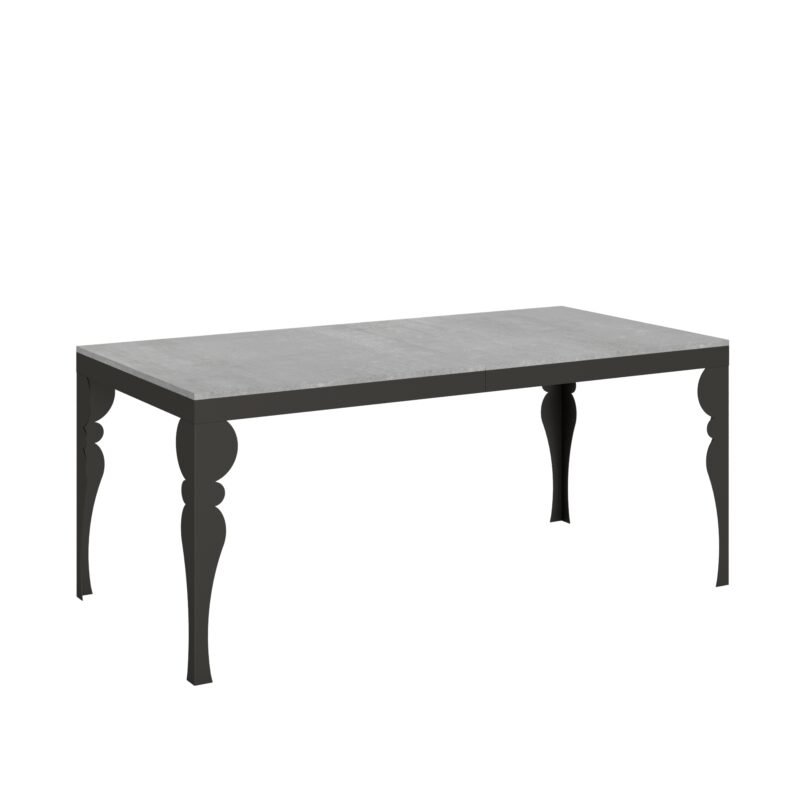 Tavolo allungabile 180/440x90 cm Paxon Evolution cemento telaio e gambe antracite