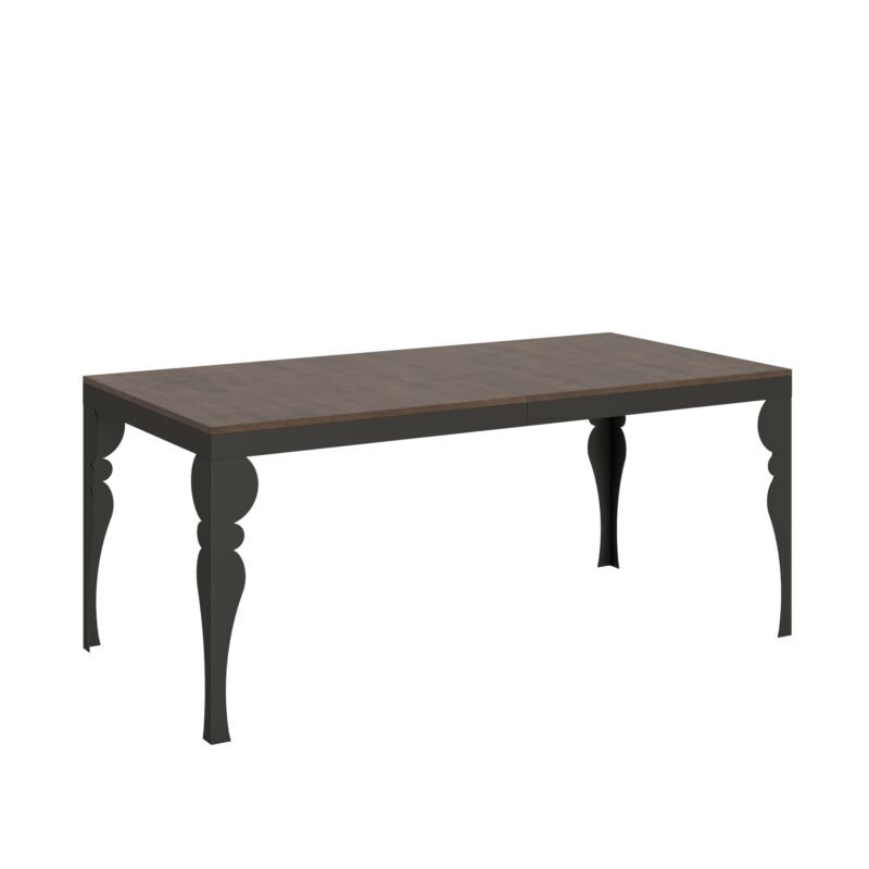 Tavolo allungabile 180/440x90 cm Paxon Evolution noce telaio e gambe antracite
