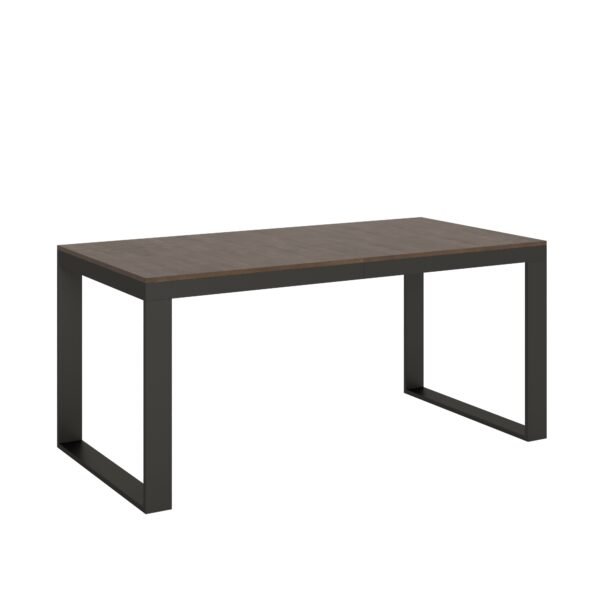 Tavolo allungabile 180/440x90 cm Tecno Evolution noce telaio e gambe antracite