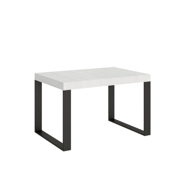 Tavolo allungabile 140/244x90 cm Tecno Premium bianco frassino gambe antracite
