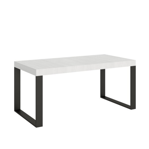 Tavolo allungabile 200/304x90 cm Tecno Premium bianco frassino gambe antracite