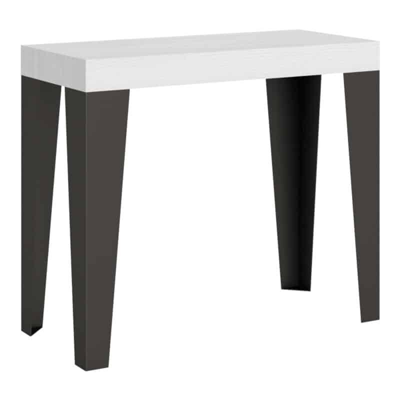 Consolle allungabile 90x40/196 cm Flame Small Premium bianco frassino
