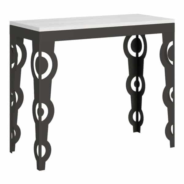 Consolle allungabile 90x40/300 cm Karamay Evolution bianco frassino