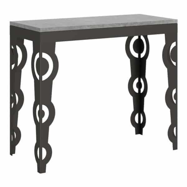 Consolle allungabile 90x40/300 cm Karamay Evolution cemento