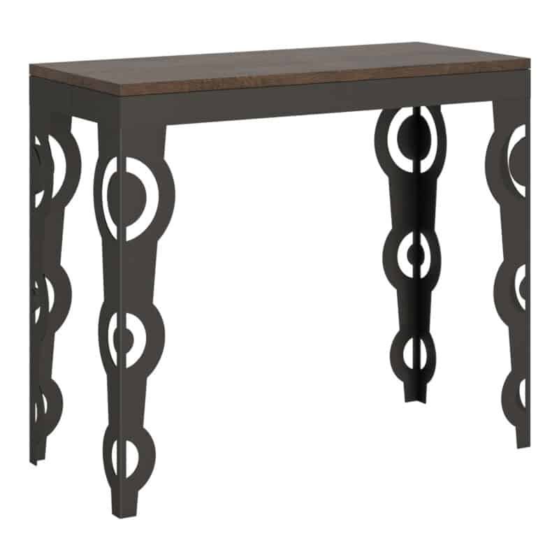 Consolle allungabile 90x40/196 cm Karamay Small Evolution noce