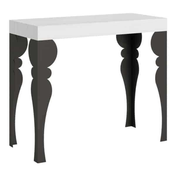 Consolle allungabile 90x40/196 cm Paxon Small Premium bianco frassino