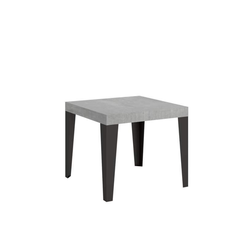 Tavolo allungabile 90/246x90 cm Flame cemento gambe antracite