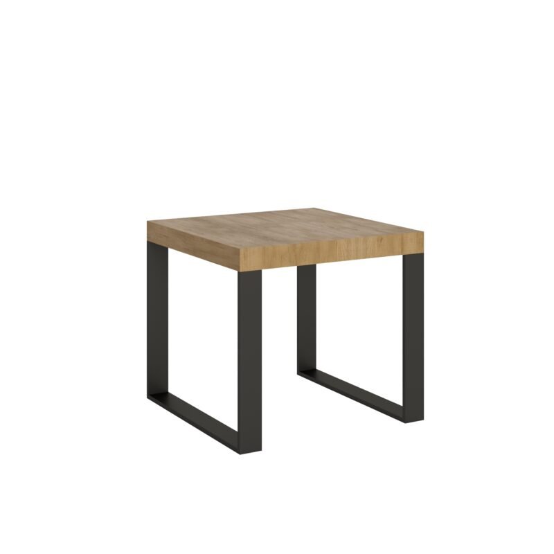 Tavolo allungabile 90/246x90 cm Tecno quercia natura gambe antracite
