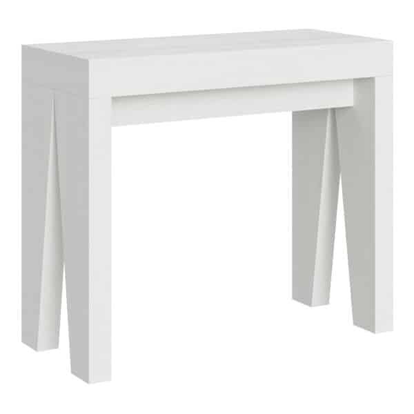 Consolle allungabile 90x40/300 cm Naxy bianco frassino