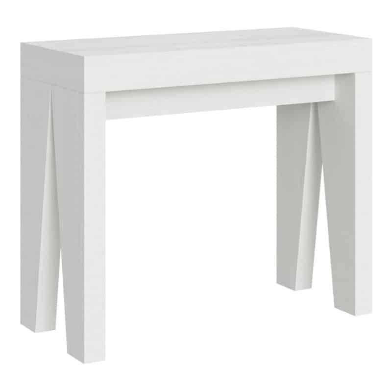 Consolle allungabile 90x40/300 cm Naxy bianco frassino