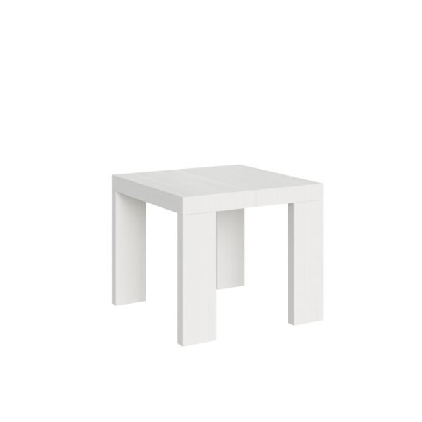 Tavolo allungabile 90/246x90 cm Roxell bianco frassino