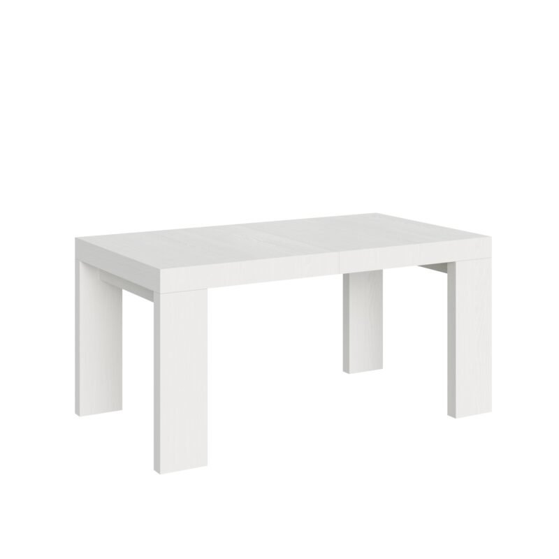 Tavolo allungabile 160/264x90 cm Roxell bianco frassino