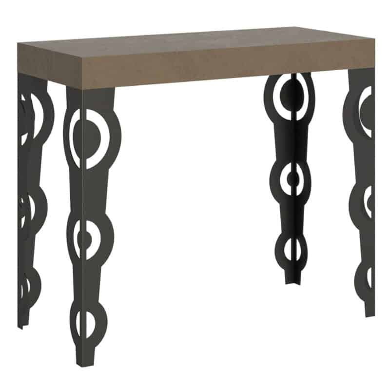 Consolle allungabile 90x40/196 cm Karamay Small Premium tortora