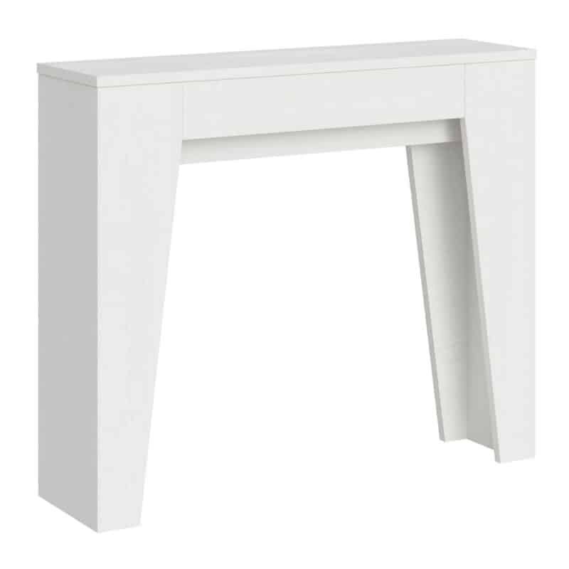 Consolle allungabile 90x25/181 cm Narrow bianco frassino