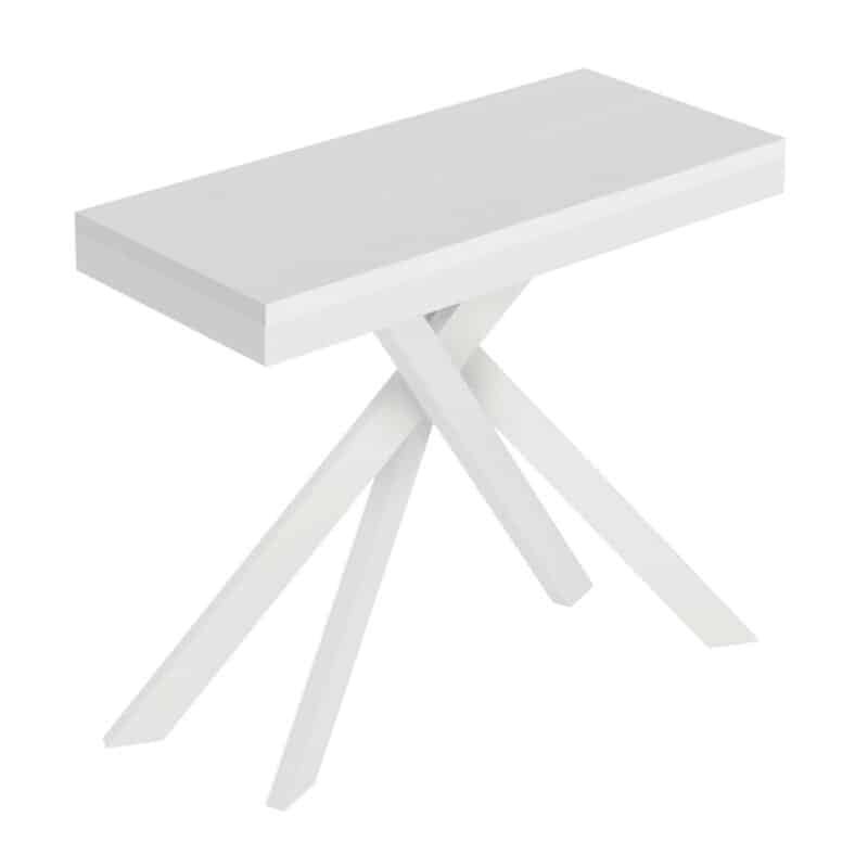 Consolle allungabile 90x40/196 cm Saki Small Evolution bianco frassino