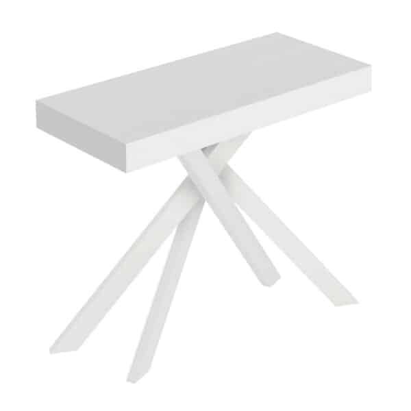 Consolle allungabile 90x40/300 cm Saki Premium bianco frassino