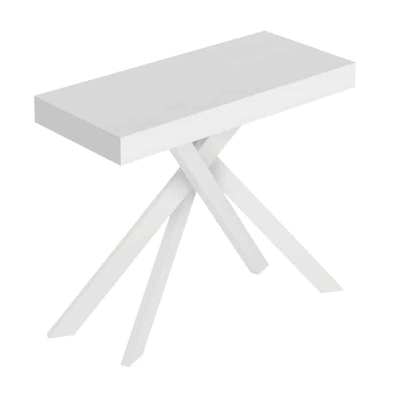 Consolle allungabile 90x40/196 cm Saki Small bianco frassino