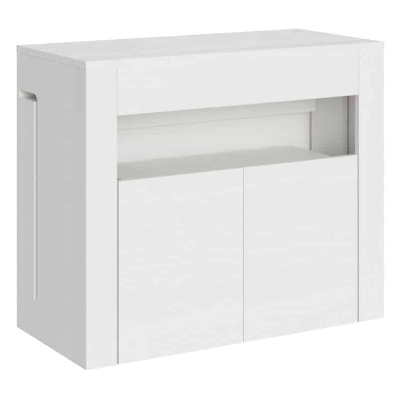 Consolle allungabile 90x42/302 cm Evolve bianco frassino allunghe interne con panca inferiore
