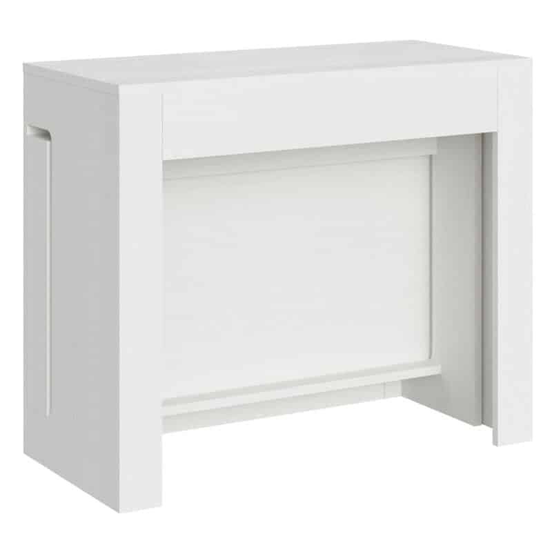 Consolle allungabile 90x42/302 cm Evolve bianco frassino allunghe interne