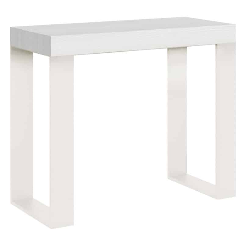 Consolle allungabile 90x40/196 cm Tecno Small bianco frassino