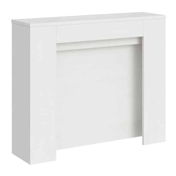 Consolle allungabile 90x25/211 cm Kiba bianco frassino allunghe interne