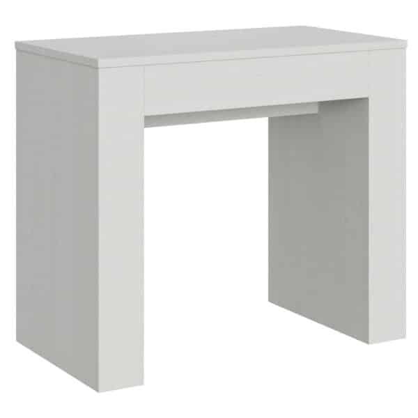 Consolle allungabile 90x49/307 cm Extra bianco frassino allunghe interne