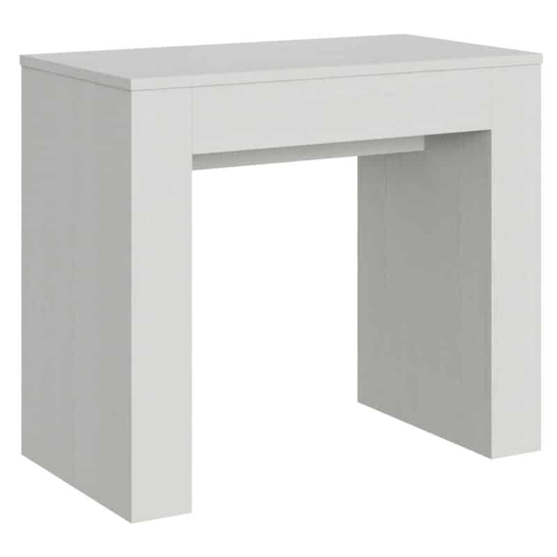 Consolle allungabile 90x49/307 cm Extra bianco frassino allunghe interne