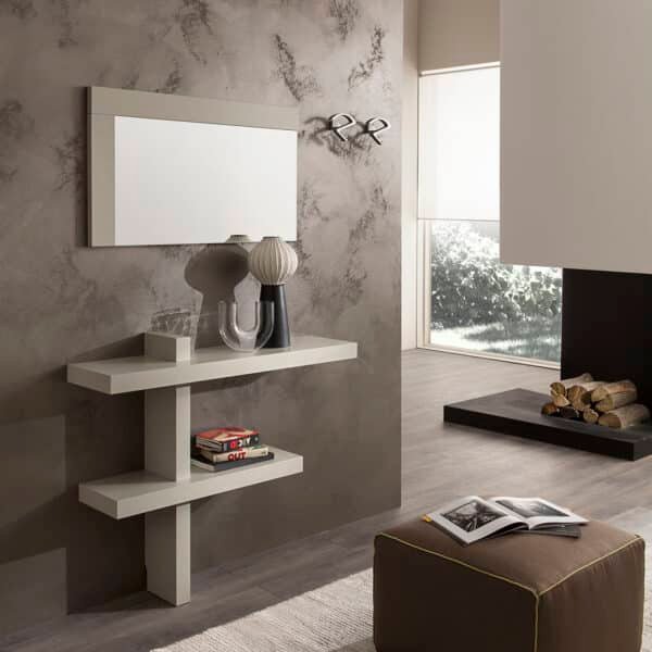 Consolle Sandy 530 La Primavera - dettaglio piano, finitura legno, design minimal