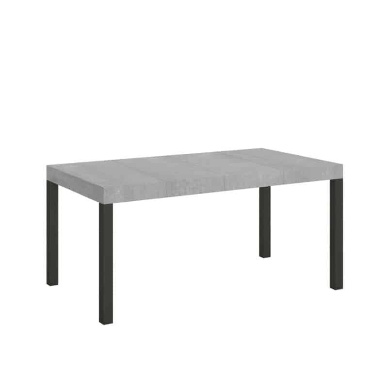 Tavolo allungabile 120/224x90 cm Everyday Premium cemento gambe antracite