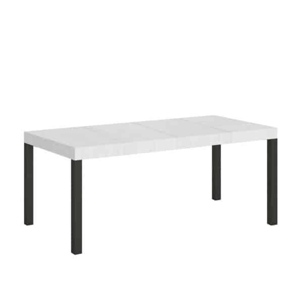 Tavolo allungabile 200/460x90 cm Everyday Premium bianco frassino gambe antracite