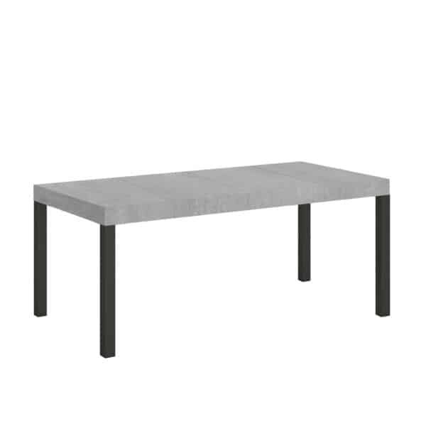 Tavolo allungabile 90/246x90 cm Everyday Premium cemento gambe antracite