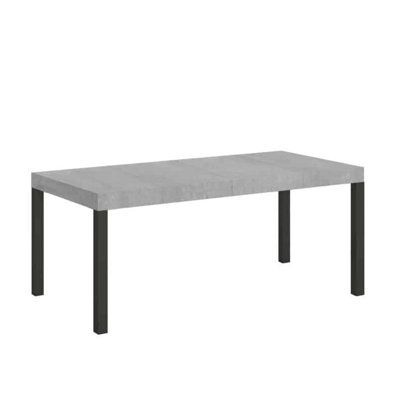 Tavolo allungabile 90/246x90 cm Everyday Premium cemento gambe antracite