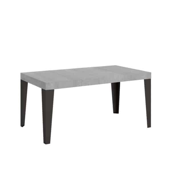 Tavolo allungabile 140/400x90 cm Flame Premium cemento gambe antracite