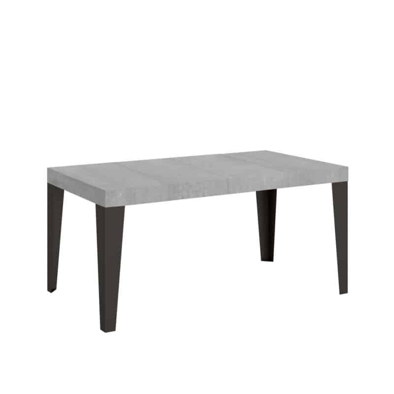 Tavolo allungabile 130/390x90 cm Flame Premium cemento gambe antracite
