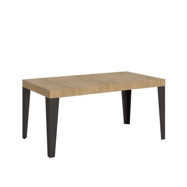 Tavolo allungabile 140/400x90 cm Flame Premium quercia natura gambe antracite