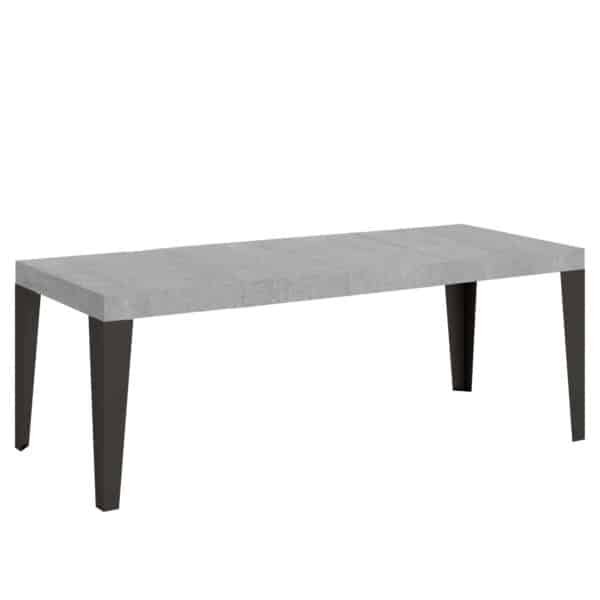 Tavolo allungabile 200/460x90 cm Flame Premium cemento gambe antracite