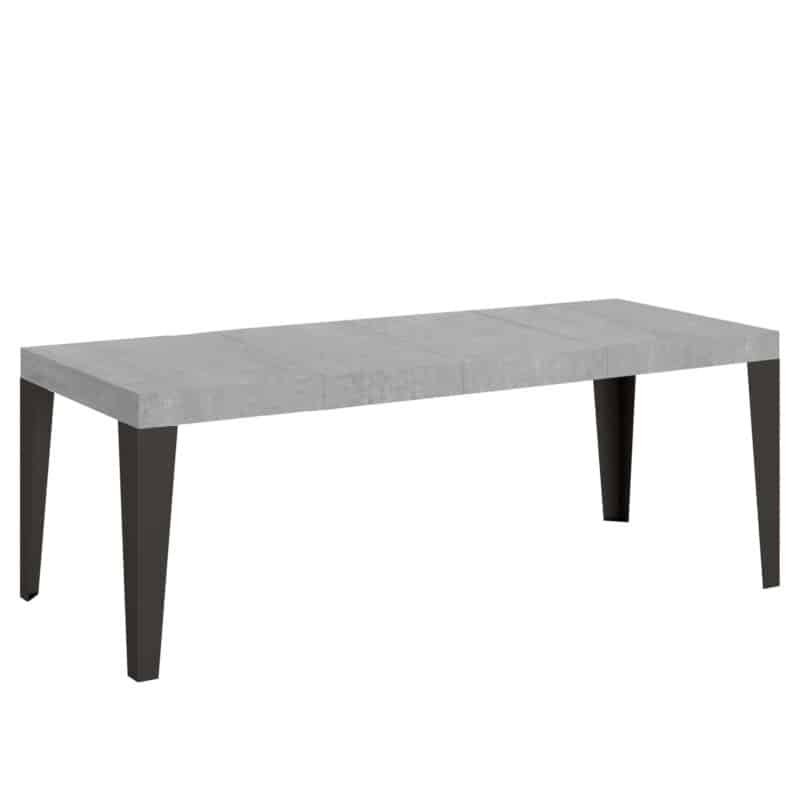 Tavolo allungabile 180/440x90 cm Flame Premium cemento gambe antracite