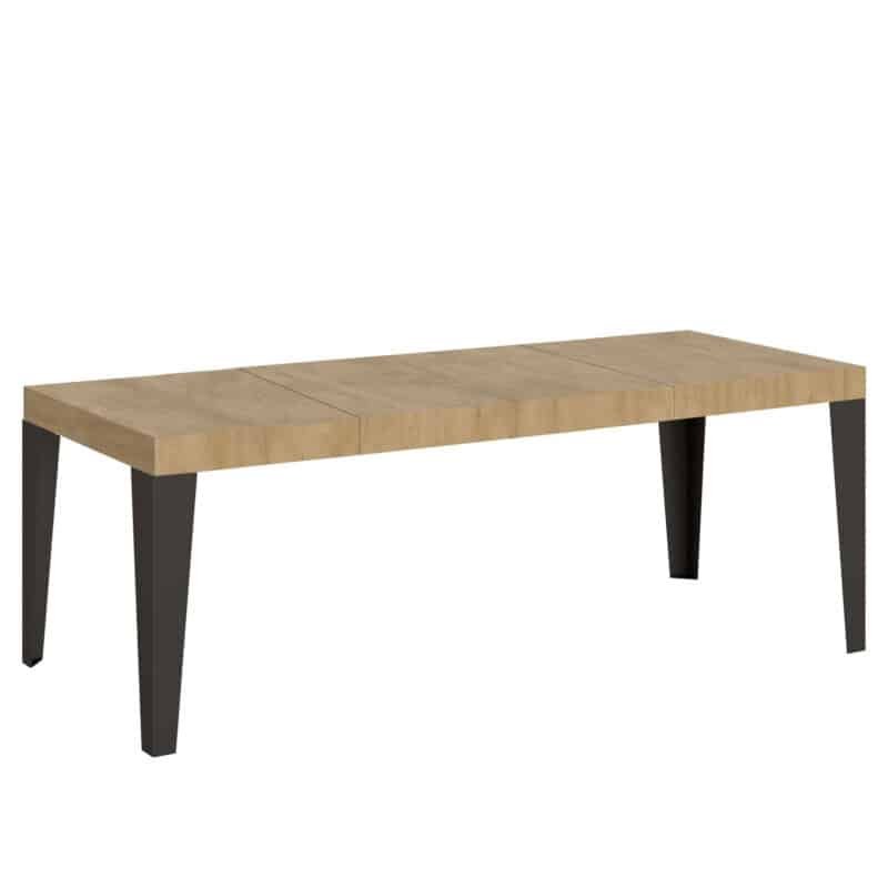 Tavolo allungabile 200/304x90 cm Flame Premium quercia natura gambe antracite