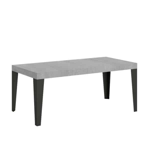 Tavolo allungabile 90/246x90 cm Flame Premium cemento gambe antracite