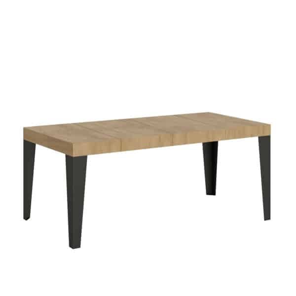 Tavolo allungabile 90/246x90 cm Flame Premium quercia natura gambe antracite