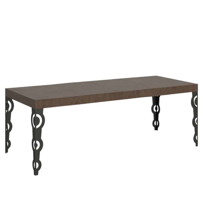 Tavolo allungabile 180/284x90 cm Karamay Premium noce gambe antracite