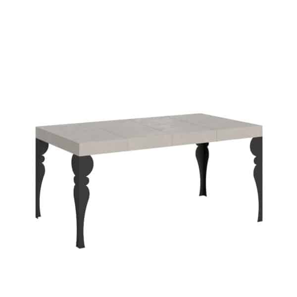 Tavolo allungabile 120/380x90 cm Paxon Premium cashmere gambe antracite