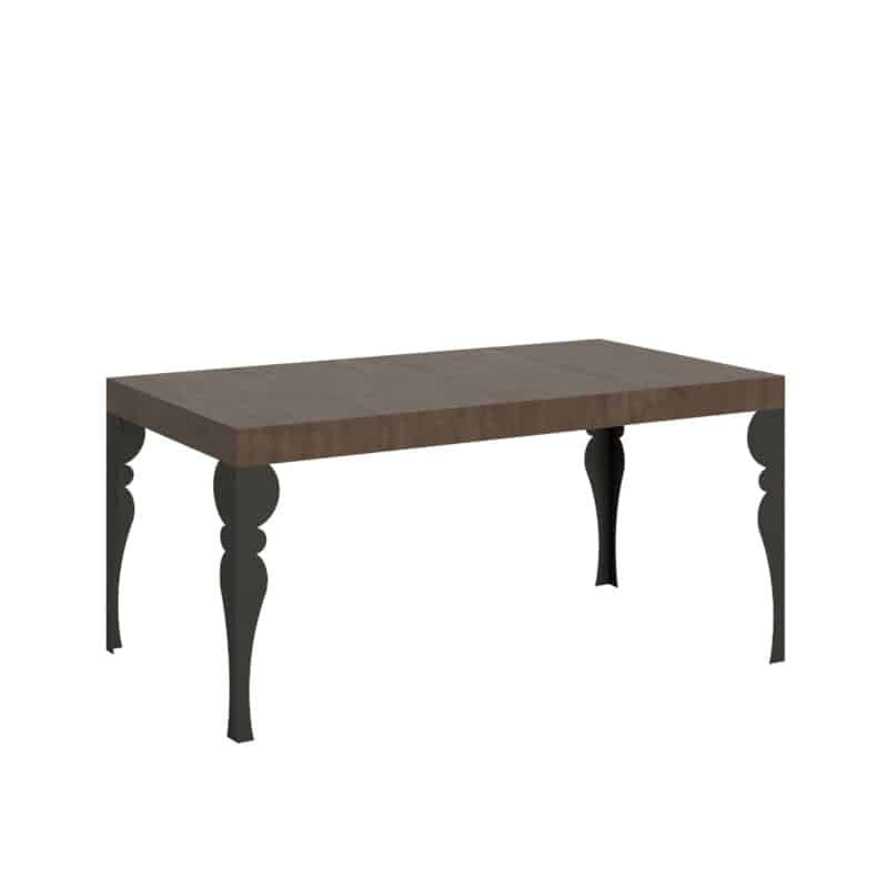 Tavolo allungabile 120/380x90 cm Paxon Premium noce gambe antracite
