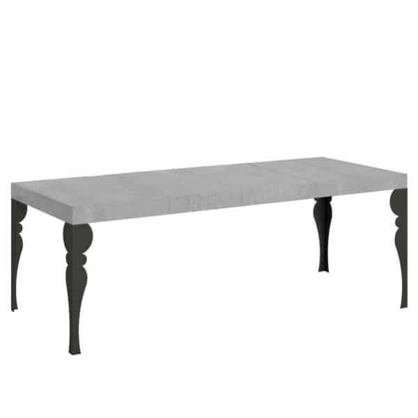 Tavolo allungabile 200/304x90 cm Paxon Premium cemento gambe antracite