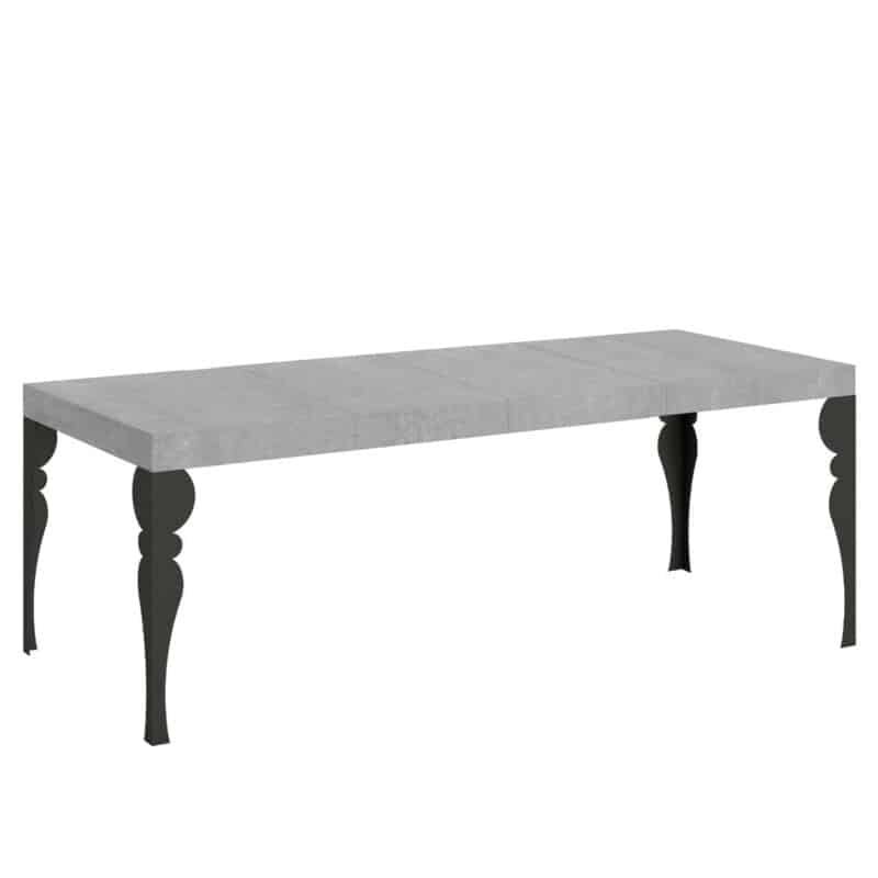 Tavolo allungabile 160/264x90 cm Paxon Premium cemento gambe antracite