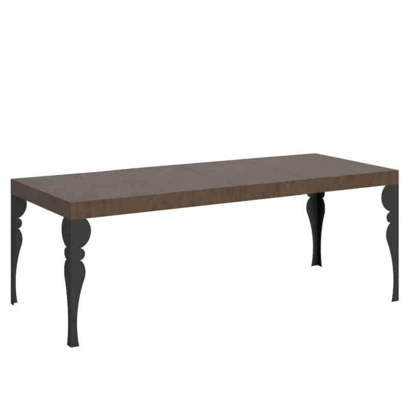 Tavolo allungabile 160/264x90 cm Paxon Premium noce gambe antracite