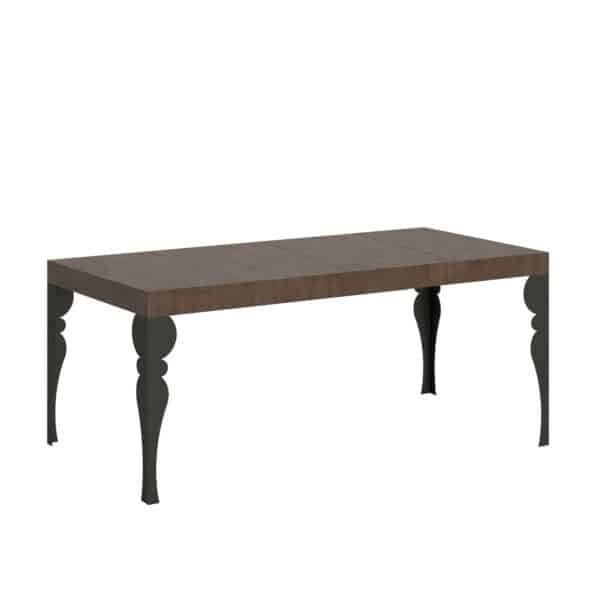 Tavolo allungabile 90/246x90 cm Paxon Premium noce gambe antracite