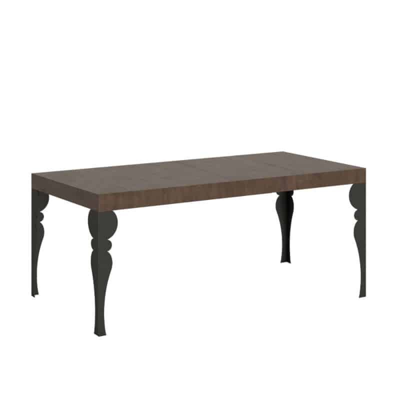 Tavolo allungabile 90/246x90 cm Paxon Premium noce gambe antracite