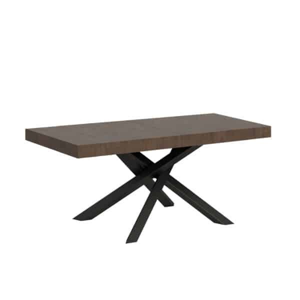 Tavolo allungabile 140/244x90 cm Volantis Premium noce gambe antracite