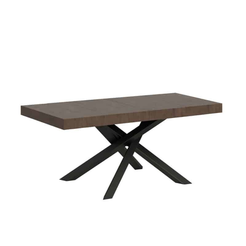 Tavolo allungabile 120/224x90 cm Volantis Premium noce gambe antracite
